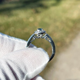 Montana Sapphire Halo Diamond Ring 14K White Gold