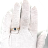 #139 - Montana Yogo Sapphire  Oval & Diamond Ring 14K  