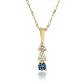 Montana Yogo Sapphire & 2 Diamond 14K Yellow Gold Pendant Necklace