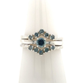 Montana Sapphire Ring Guard Wrap - 2 Rings
Shown with Montana Sapphire 4mm 4 Prong High Profile Solitaire Ring (not included)