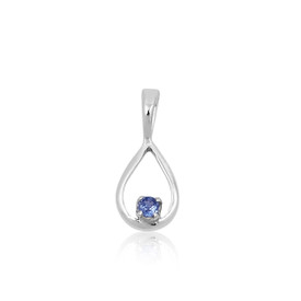 Montana Yogo Sapphire Round in Clover Pendant Sterling Silver Sterling ...