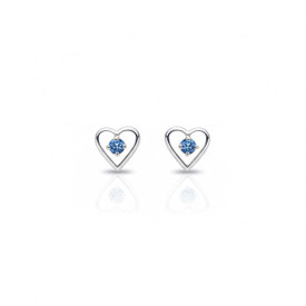 Montana Sapphire Heart Earrings Sterling Silver