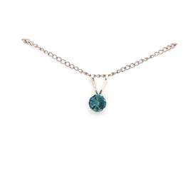 Montana sapphire pendant sterling silver 4mm