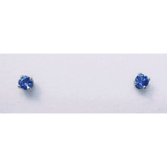 Montana Yogo sapphire round stud earrings 4 prong Montana Yogo sapphire round stud earrings 4 prong