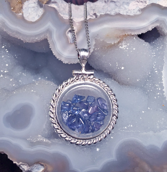 Montana Yogo Sapphire Locket Pendant Rope Edge 925 Sterling Silver Montana Yogo Sapphire Locket Pendant Rope Edge 925 Sterling Silver