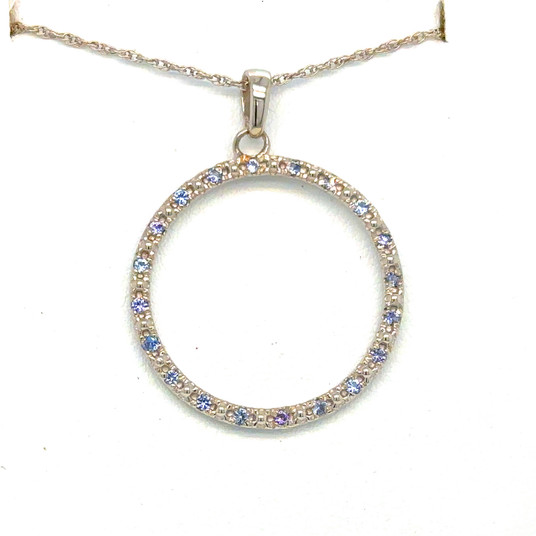 Montana Yogo Sapphire Hoop Earrings Sterling Silver matching pendant Montana Yogo Sapphire Hoop Earrings Sterling Silver matching pendant