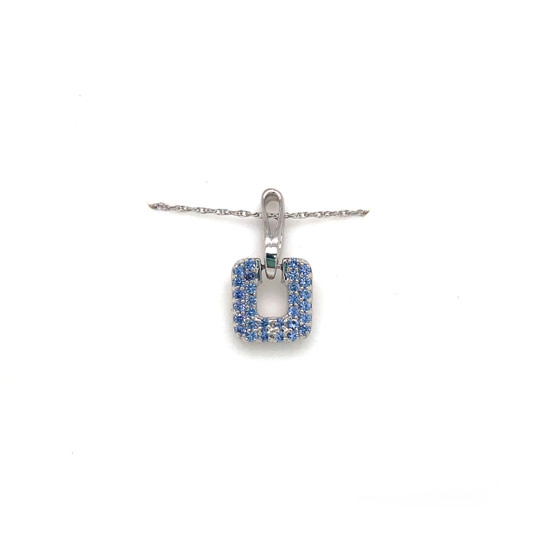 Montana Yogo Sapphire Door Knocker Pendant Sterling Silver Montana Yogo Sapphire Door Knocker Pendant Sterling Silver