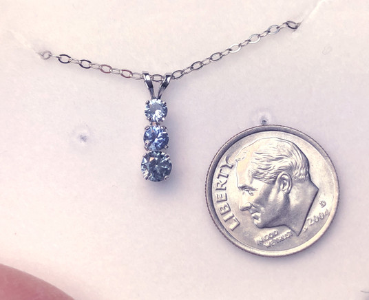 Montana Sapphire 3 Stone Pendant Necklace Montana Sapphire 3 Stone Pendant Necklace