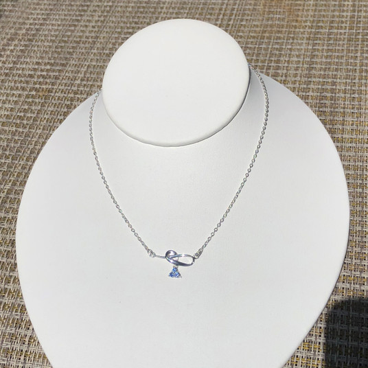 Montana Yogo Sapphire Tri Swirl Necklace Sterling Silver Montana Yogo Sapphire Tri Swirl Necklace Sterling Silver