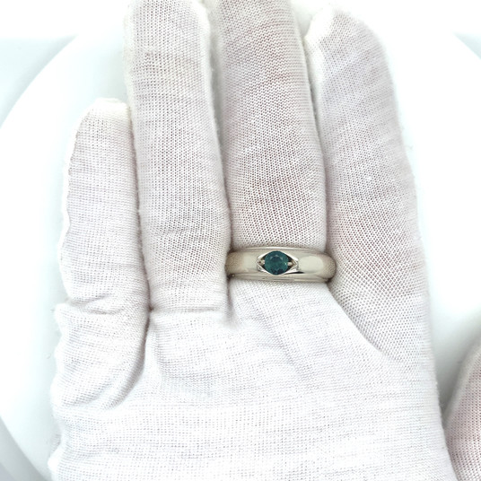 Montana Sapphire Men's Gents Ring 10K White Gold Montana Sapphire Men's Gents Ring 10K White Gold