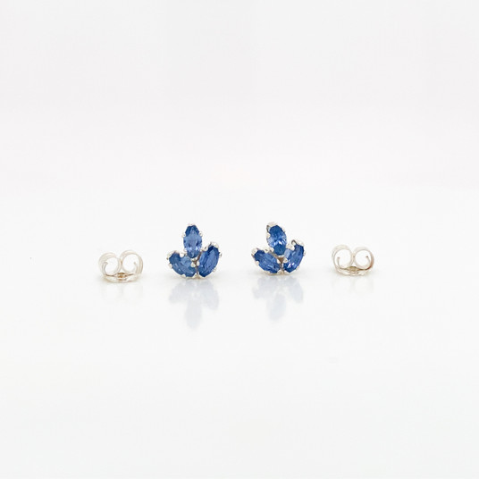 Montana Yogo Sapphire Tri Marquise Sterling Silver Montana Yogo Sapphire Tri Marquise Sterling Silver