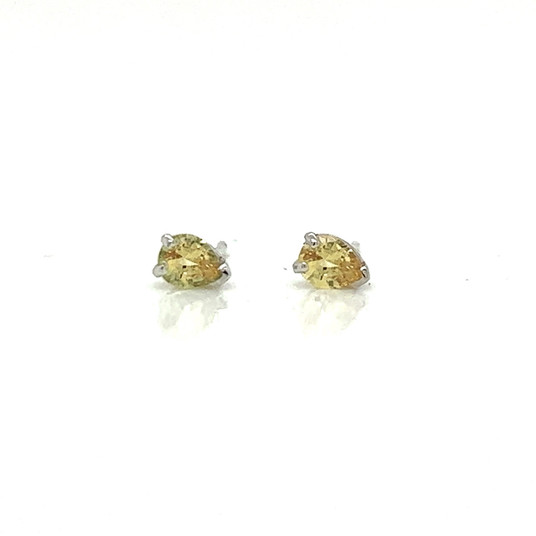Montana Sapphire Pear 14K White Gold Earrings in Yellow  Montana Sapphire Pear 14K White Gold Earrings in Yellow