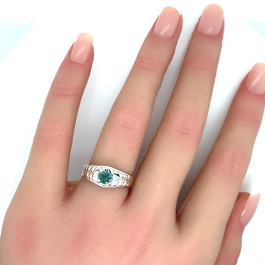 Montana Sapphire Round Wheat Ring Montana Sapphire Round Wheat Ring