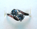 Montana Sapphire Ever Us Style 2 Stone Ring 