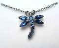 Montana Yogo Sapphire 14K White Gold Dragonfly Pendant