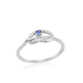 #94 - Montana Yogo Sapphire Knot Sterling Silver Ring