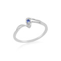 #95 - Montana Yogo Sapphire 2mm Fashion Sterling Silver Ring