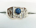 Montana Sapphire 6 Prong Men's Nugget Ring 5mm