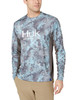 Huk Men's Icon Camo Long Sleeve Shirt, Glacier, 2XL - H1200143-095-XXL