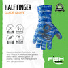 Fish Monkey Gloves Half Finger Guide Glove Blue Water 2XL