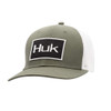 Huk Fishing Angler Trucker Stretch Fit Hat, Green/White, LXL