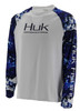 Huk Performance Vented LS Shirt, White, 2XL - H1200136-021-XXL