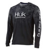 Huk Mens Icon Camo Fade Long Sleeve Shirt Night Vision MD