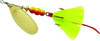 Mepps Aglia Distressed Treble Hook Fishing Lure, Yellow 1/3 Oz - B4ST G-Y