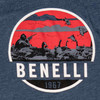 Benelli Sunrise Long Sleeve Tee Shirt Navy Medium