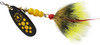 Mepps Black Fury Dressed Treble Spinner Yellow Dot Gry/Yellow Size 4 1/3 Oz