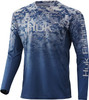 Huk Men's Icon X Camo Long Sleeve T-Shirt Tide Change Fade Exuma Medium