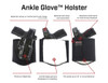 Galco Ankle Glove/Ankle Holster for Walther PPK, PPKS Black Right-Hand