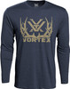Vortex Optics Full-Tine Long Sleeve Shirts Navy Heather - Medium