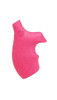 Hogue 61007 Rubber Bantam Finger Grooves Grip S&W J Frame Round Butt Pink