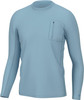 HUK Men Standard Icon X Pocket LS Fishing Shirt - Crystal Blue - XX-Large