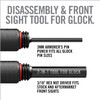 Real Avid 2-in-1 Tool for Glock Handgun Compatible 19/17/43/26/22/48 & More