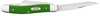 Case XX Stockman Clip, Sheepfoot, Pen Blade Smooth Synthetic Green Handle