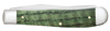Case XX Trapper Clip, Spey Blade Smooth Kelly Green Curly Oak Handle- 64070