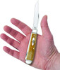 Case XX Trapper Clip, Spey Blade Smooth Antique Bone Handle Fluted - 58182