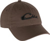 Drake Waterfowl Cotton Twill Lg Logo Cap Brass Buckle Back Strap OSFM BRN
