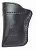 North American Arms DeSantis Pug IWB W/ Metal Clip - Black Leather -HIP-PUG