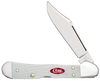 Case XX SparXX Mini CopperLock Clip Blade Jig White Synthetic Handle -60185