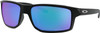 Oakley Men's Gibston Square Sunglasses Matte Black Silver Icon/Polarized