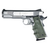 Hogue 1911 Government Full Size Frame LE Grip Red Laser - OD Green Rubber