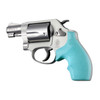 Hogue S&W J Frame Round Butt Bantam Style Revolver Grip Rubber - Aqua