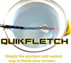 New Archery Products Quikfletch Hellfire Fletching White/Yellow 3" Vane