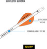New Archery Products Quikfletch 2" 3 Vane Fletching Orange/White Vanes