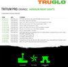 TRUGLO Tritium Pro Hi Sight Set Glock MOS 3-Dot Configuration - Orange