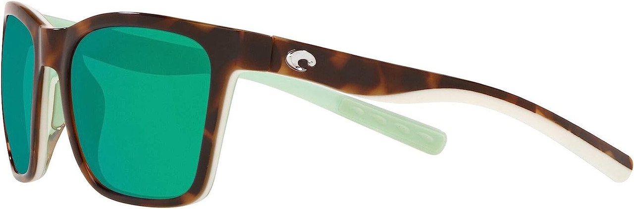 Costa Del Mar Panga Sunglasses, Tortoise White, Green Mirror - PAG255OGMP