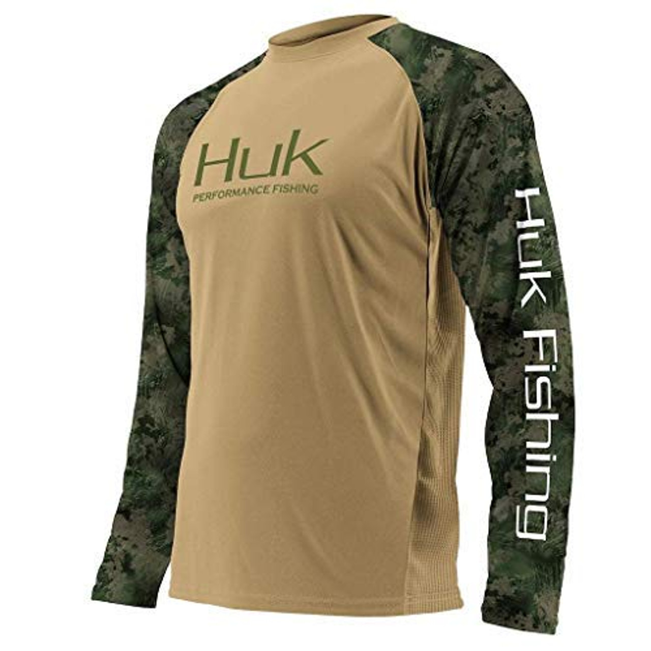Huk Double Header Vented LS T Shirt, Southern Tier, 2XL - H1200136-250-XXL